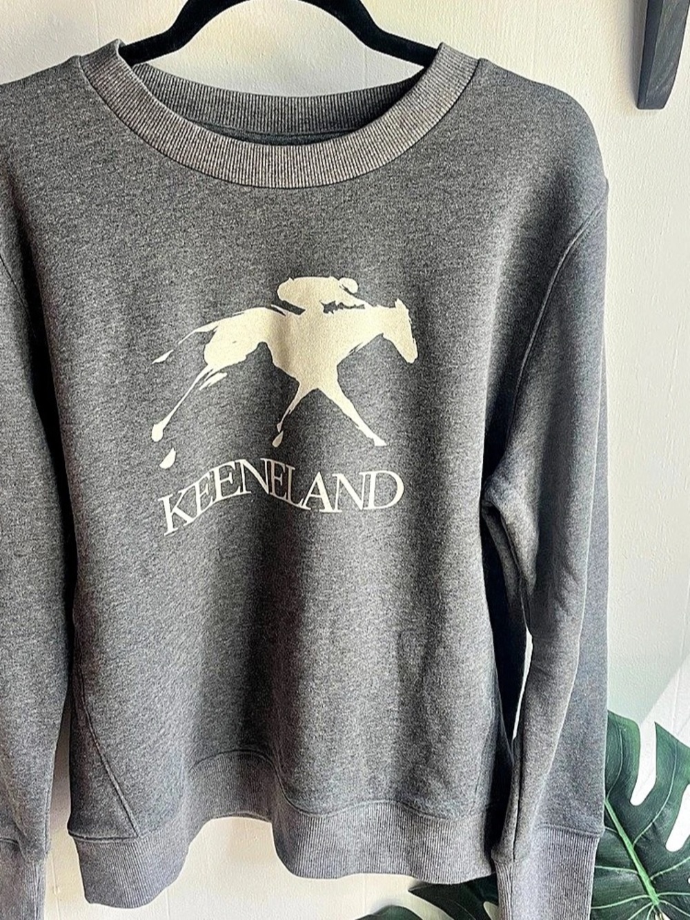 Champion Keeneland Gray Crewneck Sweatshirt Size Large